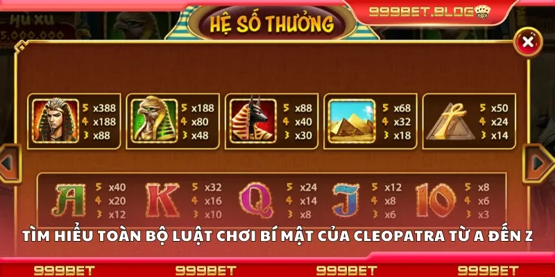 Tìm hiểu toàn bộ luật chơi Bí mật của Cleopatra từ A đến Z