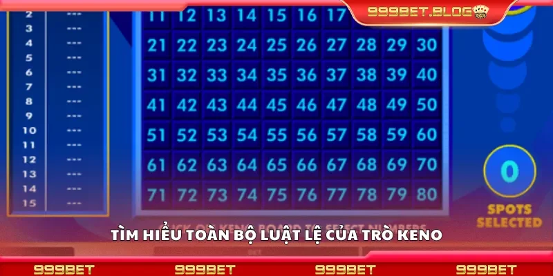 Tìm hiểu toàn bộ luật lệ của trò keno